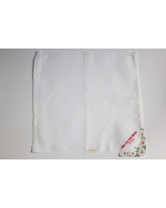 Mouchoir brodé coton Col du Galibier Edelweiss