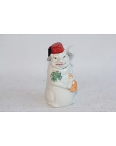  Moutardier figuratif Cochon porcelaine