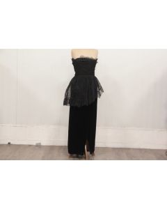 NINA RICCI Robe longue dentelle velours T 42