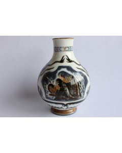 SEVRES rare vase porcelaine artiste decorateur 1947