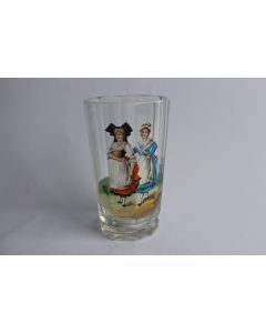 Verre émaillé costumes Alsace lorraine