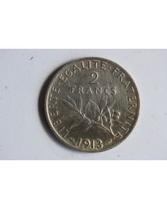 Monnaie argent 2 Francs 1913 semeuse SUP  France