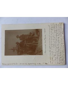 CPA photo Alpiniste au sommet du Besso Suisse 1916 