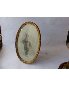 Cadre porte-photo photographie femme Art déco