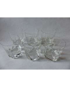 DAUM 6 Verres cristal Bleneau