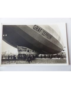 CPA dirigeable Graf Zeppelin après son atterrissage