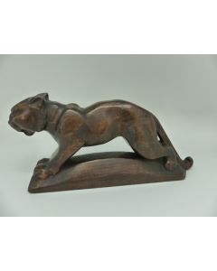 César Bolle sculpture bois panthère    