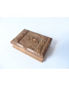 Boite a timbres Suisse bois sculpté