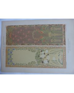 Estampe Deux panneaux J. BOURGEOIS Art nouveau