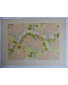Estampe Roses et glycines C. G. FORRER Art nouveau