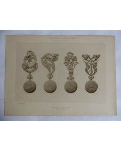 Estampe Boitiers de montres André METHEY Art nouveau