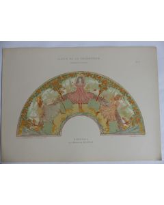 Estampe Eventail Maurice DUFLO Art nouveau