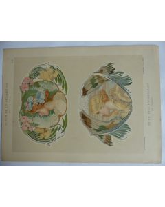 Estampe Têtes avec encadrement CARNIEL Art nouveau