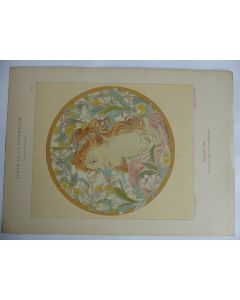 Estampe Boutons d'or Médaillons GASTON GERARD Art nouveau