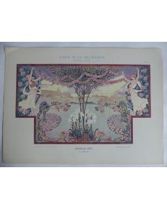 Estampe Décor de fête BARBERIS Art nouveau