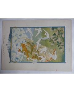 Estampe L'air Allégorie G. BOURGEOT Art nouveau