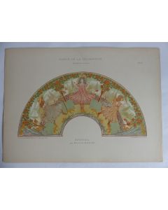 Estampe Eventail Maurice DUFLO Art nouveau