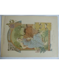 Estampe L'agriculture Panneau décoratif EUGENE GRASSET Art nouveau