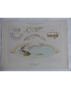 Estampe Porcelaines décorées J. HABERT-DYS Art nouveau