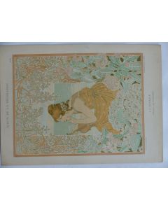Estampe La musique Allégorie POPINEAU Art nouveau