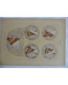 Estampe Emaux Emile JAMMES Art nouveau