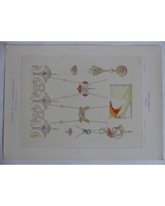 Estampe BIJOUX Maurice DAURAT Art nouveau