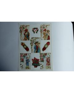 Images chromos gaufrés découpés Sans-culotte, enfants 1890