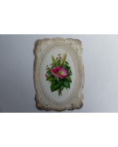 Chromo gaufré découpé fleurs 1890