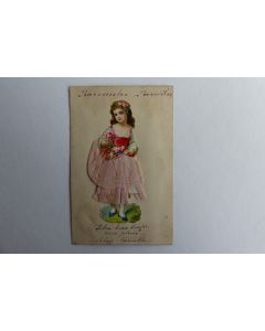 Chromo Baromètre Parisien fille 1882