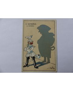 CPA L'ombra L'Ombre de Napoléon Illustrateur GOLIA caricature militaria