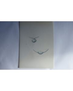 Ancien dessin original bijoux Collier