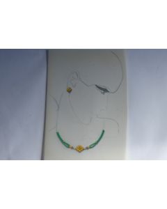 Ancien dessin original bijoux Collier + boucle d'oreilles