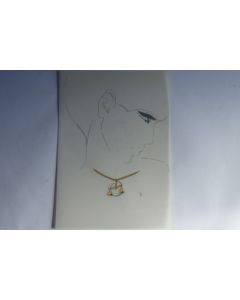 Ancien dessin original bijoux Collier