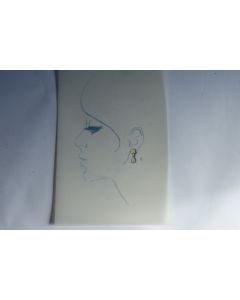 Ancien dessin original bijoux Boucle d'oreilles