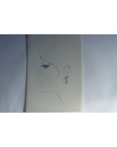 Ancien dessin original bijoux Boucle d'oreilles