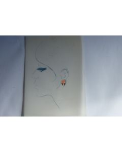 Ancien dessin original bijoux Boucle d'oreilles