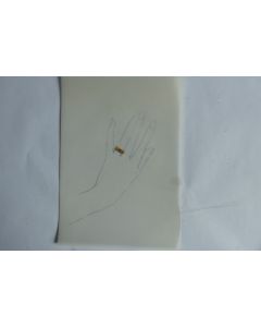 Ancien dessin original bijoux Bague