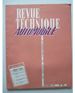 Revue Technique Automobile N°152 1958 Auto Renault Frégate