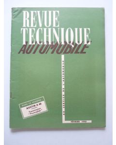 Revue Technique Automobile N°70 1952 Auto AUSTIN A 40