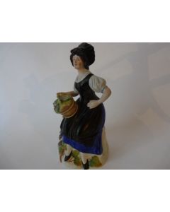 Boîte bonbonnière porcelaine vigneronne  Alsacienne 