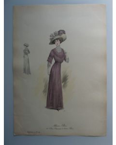 Grande Gravure Accessoires de Mode Femme 1910 Chapeaux