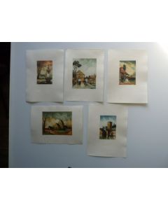 Ancienne Gravure Eau Forte Robin en Couleurs