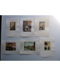 Ancienne Gravure Eau Forte Robin en Couleurs