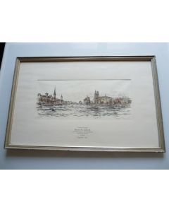 Dessin Aquarellé Herrn M. Lädrach Prag 1967