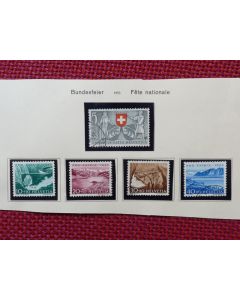 Lot 55 Timbres Suisse Fête Nationale 1953 à 1963 Oblitérés