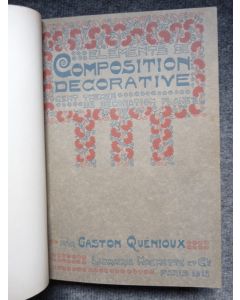 Livre Éléments de composition décorative G. Quénioux 1912