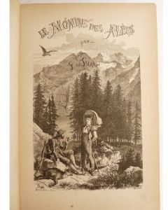 Livre Le Monde des Alpes illustré Tschudi 1870