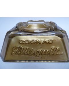 Cendrier publicitaire Cognac Bisquit verre églomisé