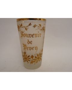 Verre souvenir émaillé VEVEY