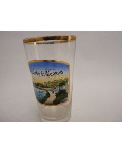Verre souvenir émaillé LUGANO